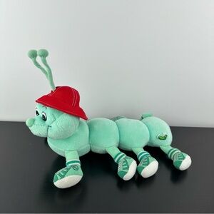 Commonwealth Lots-A-Lots-A-Leggggggs Green Caterpillar Hat 11” Plush Sneakers